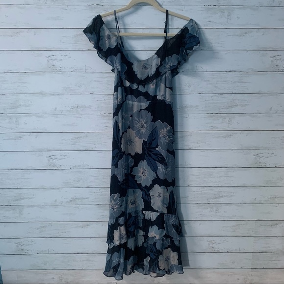 Reformation Odessa Floral Blue Midi Dress - Picture 4 of 11